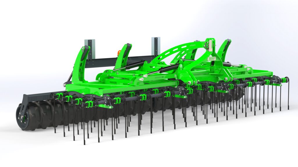 Vertical tillage cultivator for min till