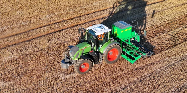 Fentech Agri direct large mounted seed drill at tillage live 2024